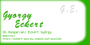 gyorgy eckert business card